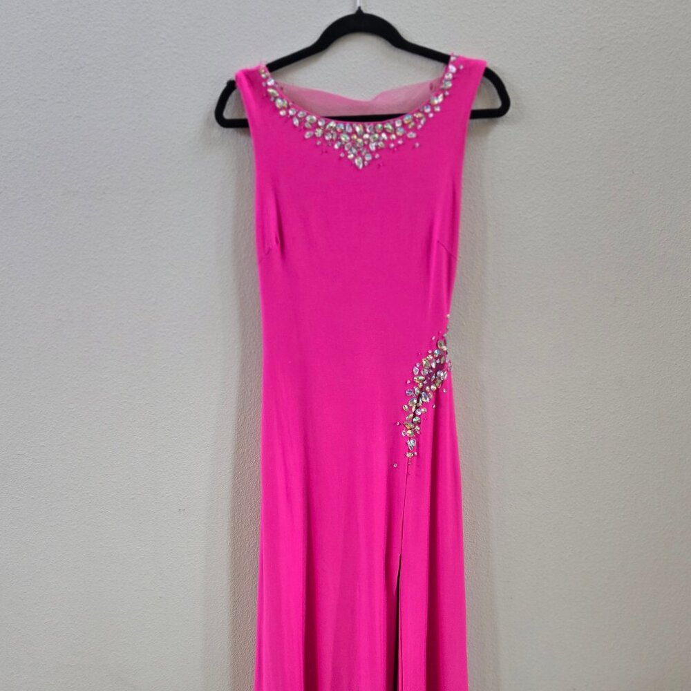 Hot Pink Beaded Prom Formal Dress by Landy Lee (Light in the Box) | Size 4